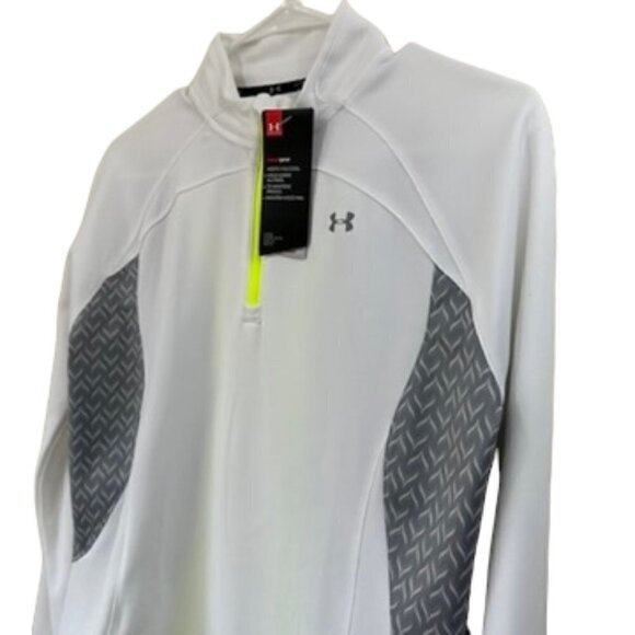 Under Armour Women’s White Long Sleeve 1/4 Zip, Medium - Picture 5 of 9